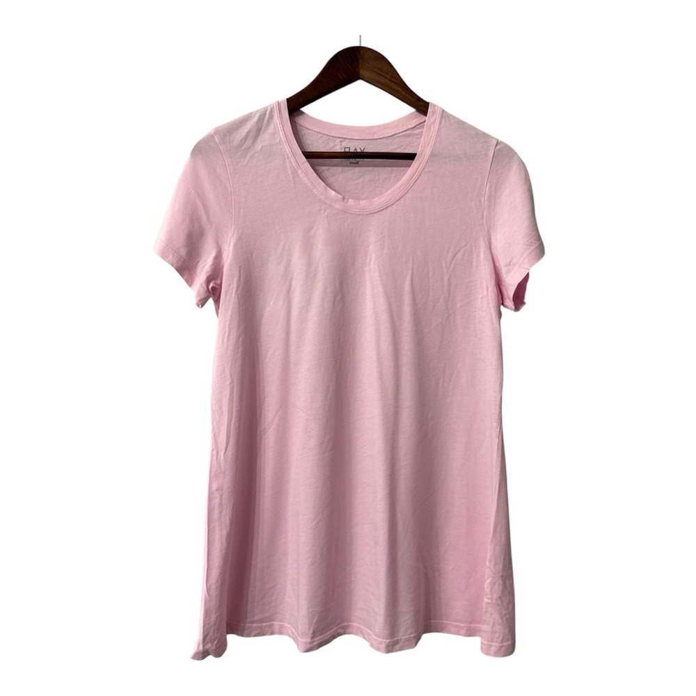 NEW Flax t-shirt women's S 6-10 pink basic casual basic active layer cotton USA